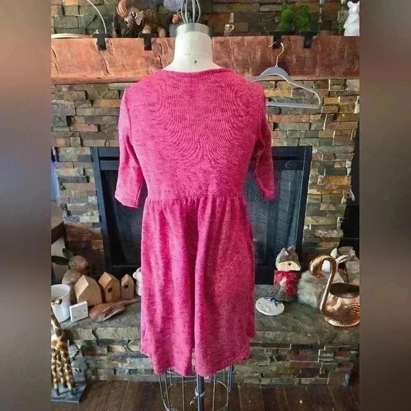 Red heather knit dress - Picture 2 of 3